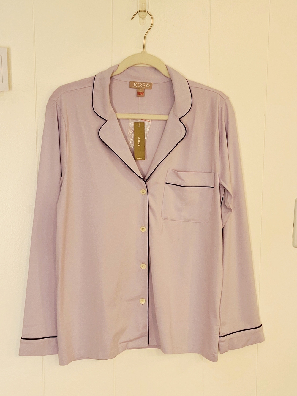 J.Crew Lavender Long-Sleeve Button Pajama Set